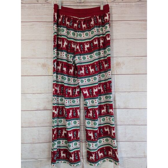 Maurice’s Christmas Pajama Pants Reindeer Bottom Large Drawstring - Picture 2 of 9